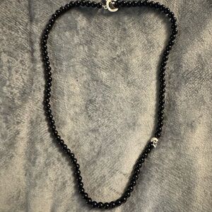 Degs and Sal Onyx and Sterling Necklace